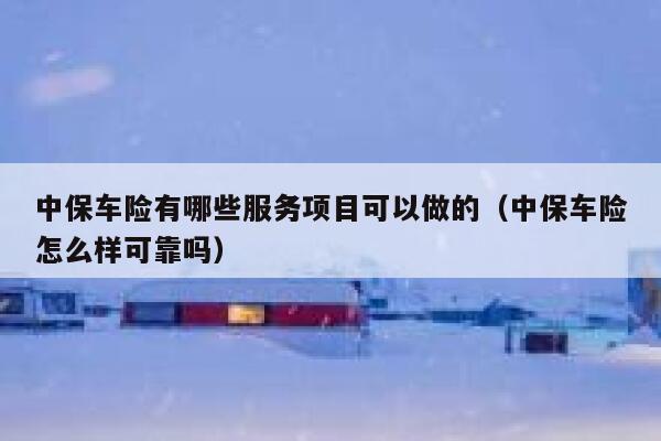 中保车险有哪些服务项目可以做的(中保车险怎么样可靠吗) 第1张 中保车险有哪些服务项目可以做的(中保车险怎么样可靠吗) 第1张