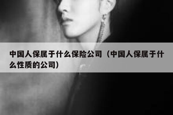 中国人保属于什么保险公司（中国人保属于什么性质的公司） 第1张