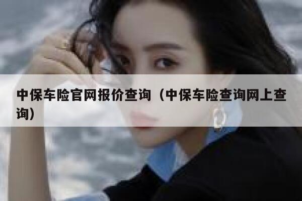 中保车险官网报价查询（中保车险查询网上查询） 第1张