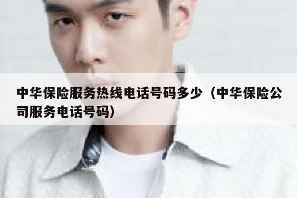 中华保险服务热线电话号码多少（中华保险公司服务电话号码） 第1张