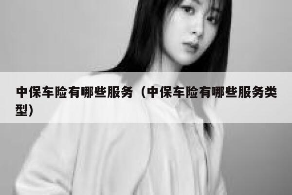 中保车险有哪些服务（中保车险有哪些服务类型） 第1张
