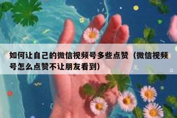 如何让自己的微信视频号多些点赞（微信视频号怎么点赞不让朋友看到） 第1张