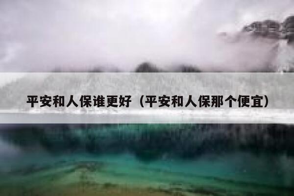 平安和人保谁更好（平安和人保那个便宜） 第1张