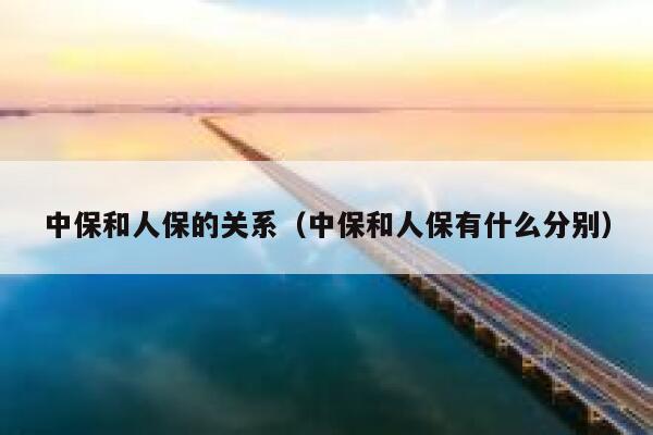 中保和人保的关系（中保和人保有什么分别） 第1张