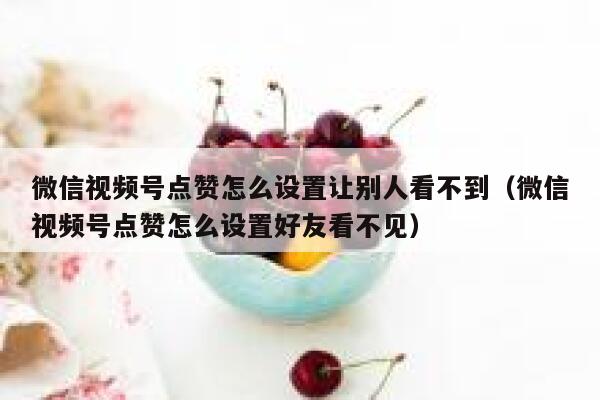 微信视频号点赞怎么设置让别人看不到(微信视频号点赞怎么设置好友看不见) 第1张 微信视频号点赞怎么设置让别人看不到(微信视频号点赞怎么设置好友看不见) 第1张