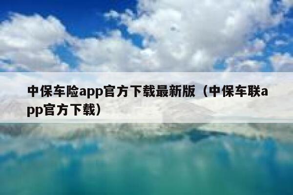 中保车险app官方下载最新版（中保车联app官方下载） 第1张