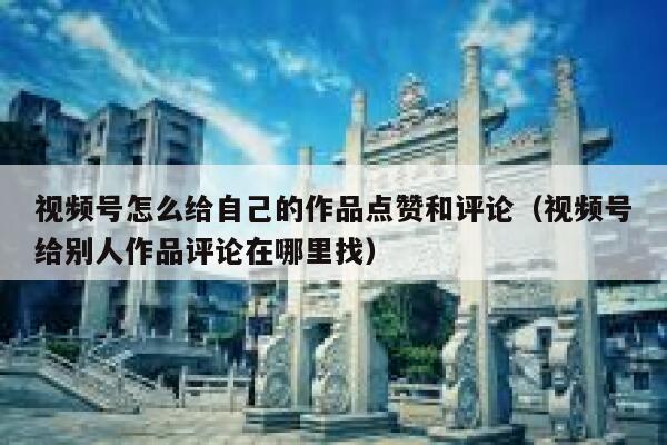 视频号怎么给自己的作品点赞和评论（视频号给别人作品评论在哪里找） 第1张