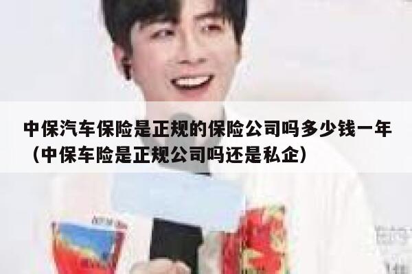 中保汽车保险是正规的保险公司吗多少钱一年（中保车险是正规公司吗还是私企） 第1张