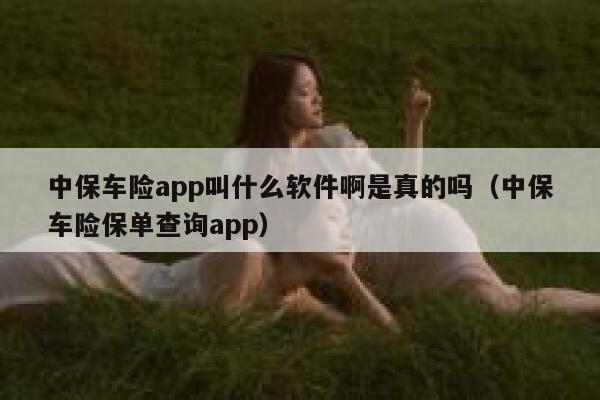 中保车险app叫什么软件啊是真的吗（中保车险保单查询app） 第1张