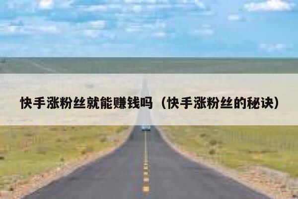 快手涨粉丝就能赚钱吗（快手涨粉丝的秘诀） 第1张