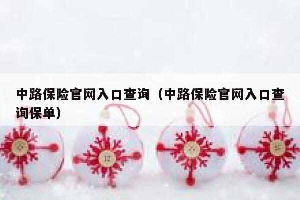 中路保险官网入口查询（中路保险官网入口查询保单） 第1张