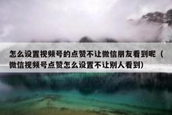 怎么设置视频号的点赞不让微信朋友看到呢(微信视频号点赞怎么设置不让别人看到) 第1张 怎么设置视频号的点赞不让微信朋友看到呢(微信视频号点赞怎么设置不让别人看到) 第1张