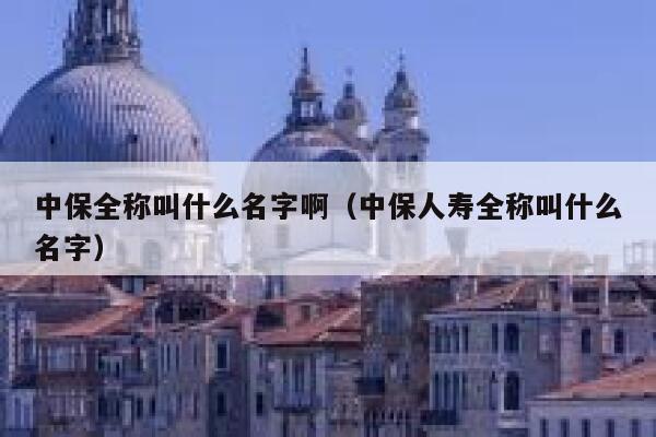 中保全称叫什么名字啊（中保人寿全称叫什么名字） 第1张