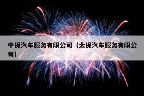 中保汽车服务有限公司（太保汽车服务有限公司） 第1张