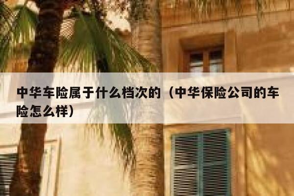 中华车险属于什么档次的(中华保险公司的车险怎么样) 第1张 中华车险属于什么档次的(中华保险公司的车险怎么样) 第1张