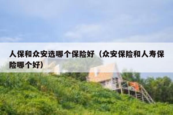 人保和众安选哪个保险好(众安保险和人寿保险哪个好) 第1张 人保和众安选哪个保险好(众安保险和人寿保险哪个好) 第1张
