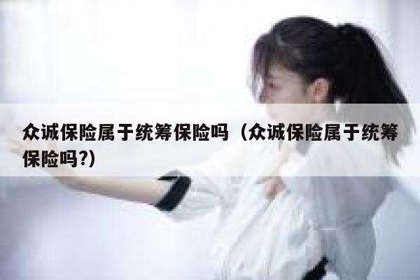 众诚保险属于统筹保险吗(众诚保险属于统筹保险吗?) 第1张 众诚保险属于统筹保险吗(众诚保险属于统筹保险吗?) 第1张