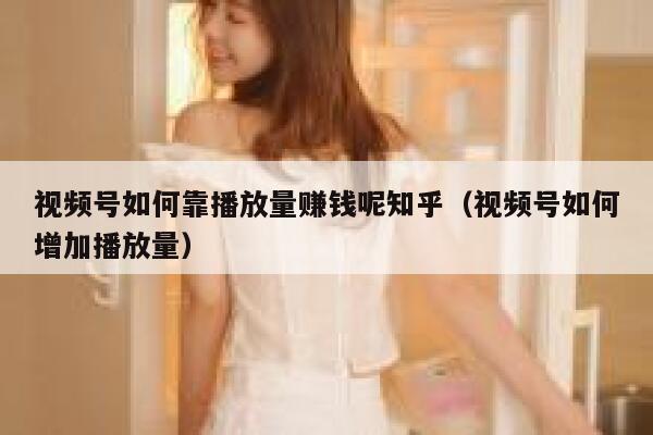视频号如何靠播放量赚钱呢知乎（视频号如何增加播放量） 第1张