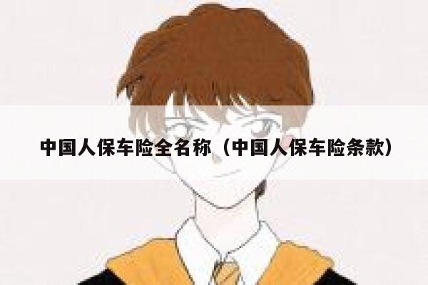 中国人保车险全名称(中国人保车险条款) 第1张 中国人保车险全名称(中国人保车险条款) 第1张