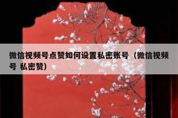 微信视频号点赞如何设置私密账号（微信视频号 私密赞） 第1张