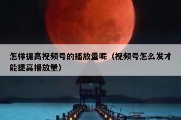 怎样提高视频号的播放量呢(视频号怎么发才能提高播放量) 第1张 怎样提高视频号的播放量呢(视频号怎么发才能提高播放量) 第1张