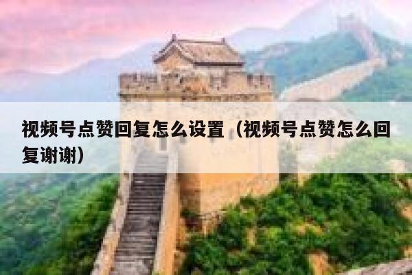 视频号点赞回复怎么设置（视频号点赞怎么回复谢谢） 第1张