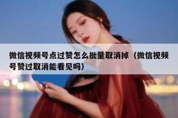微信视频号点过赞怎么批量取消掉(微信视频号赞过取消能看见吗) 第1张 微信视频号点过赞怎么批量取消掉(微信视频号赞过取消能看见吗) 第1张
