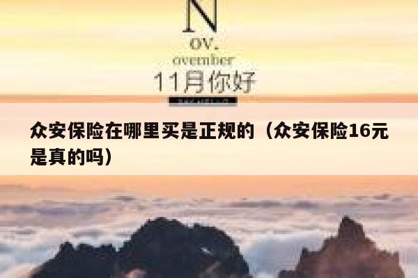 众安保险在哪里买是正规的（众安保险16元是真的吗） 第1张