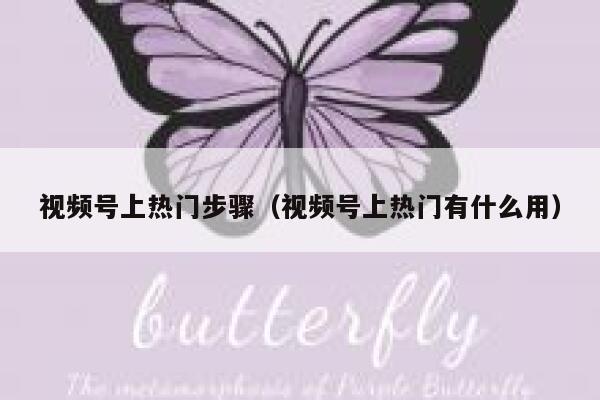 视频号上热门步骤(视频号上热门有什么用) 第1张 视频号上热门步骤(视频号上热门有什么用) 第1张