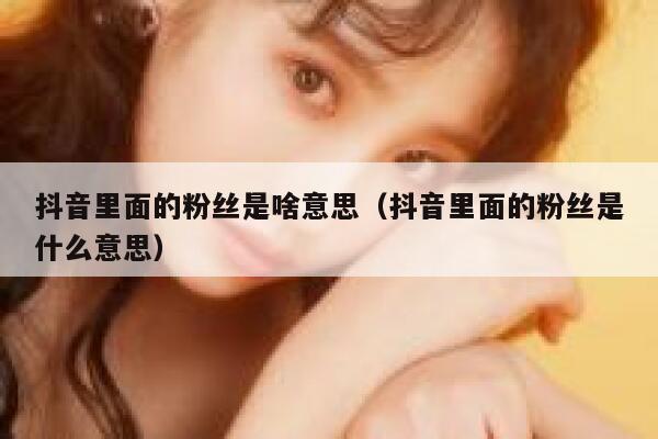 抖音里面的粉丝是啥意思（抖音里面的粉丝是什么意思） 第1张