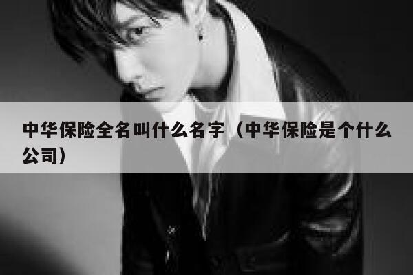 中华保险全名叫什么名字（中华保险是个什么公司） 第1张