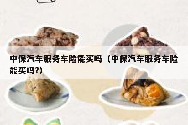 中保汽车服务车险能买吗（中保汽车服务车险能买吗?） 第1张