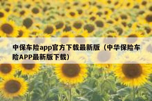 中保车险app官方下载最新版（中华保险车险APP最新版下载） 第1张