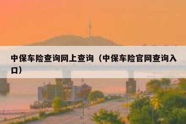 中保车险查询网上查询(中保车险官网查询入口) 第1张 中保车险查询网上查询(中保车险官网查询入口) 第1张