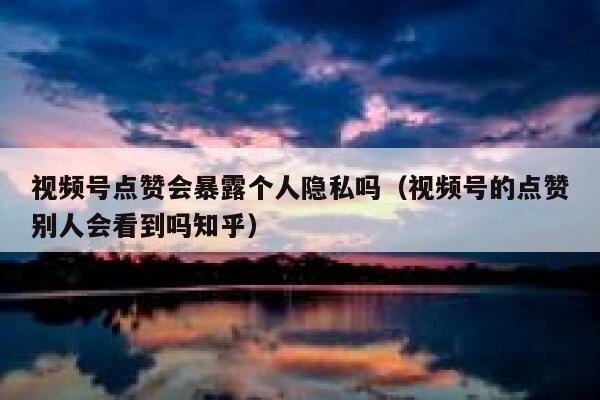 视频号点赞会暴露个人隐私吗(视频号的点赞别人会看到吗知乎) 第1张 视频号点赞会暴露个人隐私吗(视频号的点赞别人会看到吗知乎) 第1张