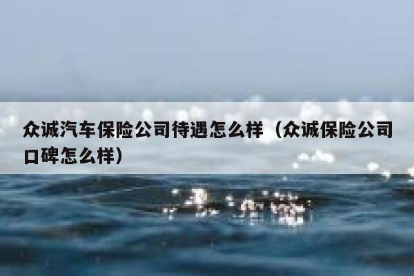众诚汽车保险公司待遇怎么样(众诚保险公司口碑怎么样) 第1张 众诚汽车保险公司待遇怎么样(众诚保险公司口碑怎么样) 第1张