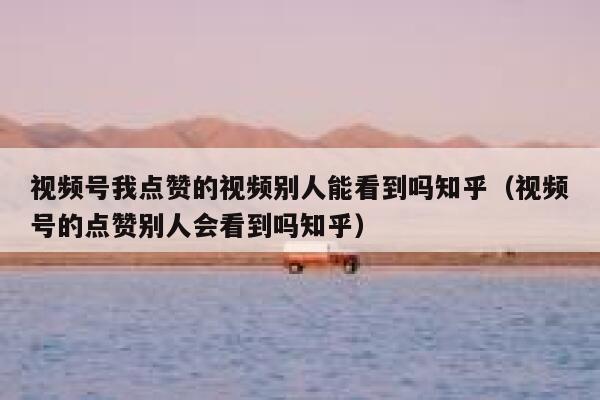 视频号我点赞的视频别人能看到吗知乎（视频号的点赞别人会看到吗知乎） 第1张