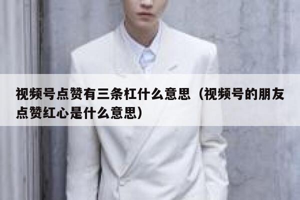 视频号点赞有三条杠什么意思(视频号的朋友点赞红心是什么意思) 第1张 视频号点赞有三条杠什么意思(视频号的朋友点赞红心是什么意思) 第1张