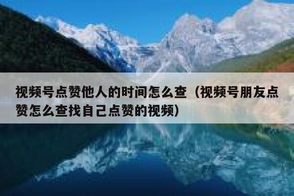 视频号点赞他人的时间怎么查（视频号朋友点赞怎么查找自己点赞的视频） 第1张