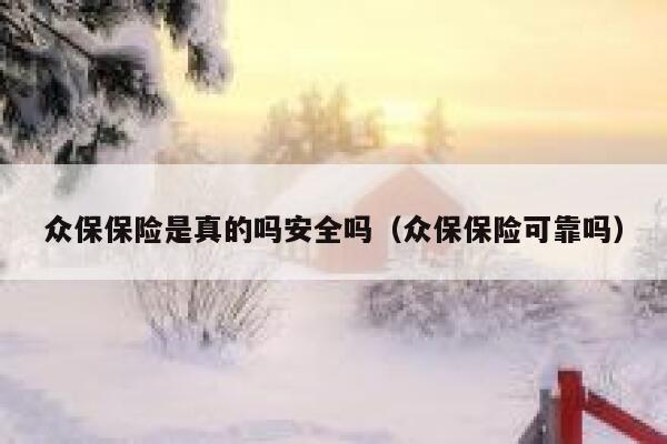 众保保险是真的吗安全吗（众保保险可靠吗） 第1张