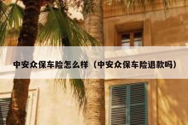 中安众保车险怎么样(中安众保车险退款吗) 第1张 中安众保车险怎么样(中安众保车险退款吗) 第1张