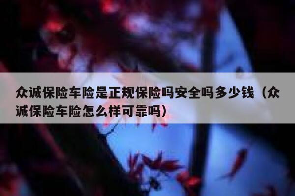 众诚保险车险是正规保险吗安全吗多少钱(众诚保险车险怎么样可靠吗) 第1张 众诚保险车险是正规保险吗安全吗多少钱(众诚保险车险怎么样可靠吗) 第1张