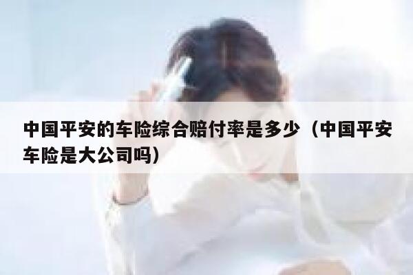 中国平安的车险综合赔付率是多少（中国平安车险是大公司吗） 第1张
