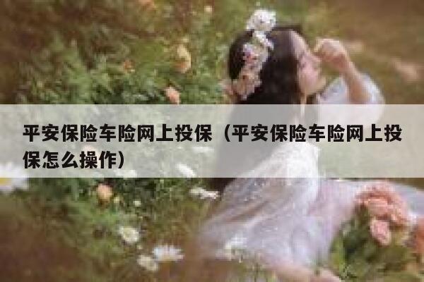 平安保险车险网上投保（平安保险车险网上投保怎么操作） 第1张